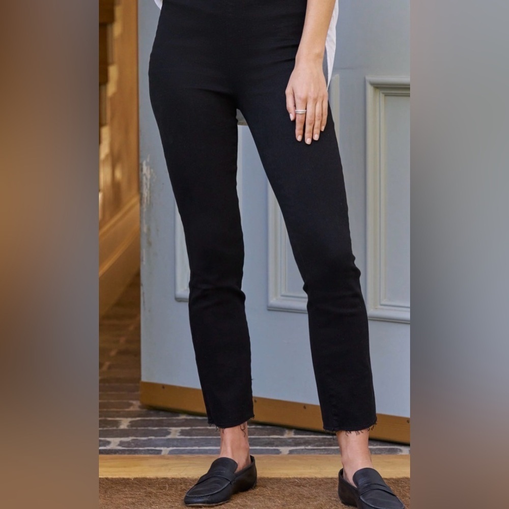 Frank & Eileen Derry Illusion Crop Pull On Jean Italian Dream Denim 28